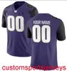 Сшитые новые Huskies Haskies Customs Custom Number Numbery NCAA XS-5XL 6XL