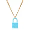 Party Favor Exaggerated Necklace Personalized sweet Creative Color padlock Necklace dd961