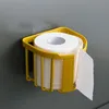 Einfachheit Tissue Storage Rack Selbstklebende Hängende Toilettenpapier Serviette Fall Küche Büro Hohl Organisieren Halter