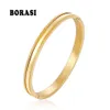 Bobas 2019 Nouveau Titane Acier Givré Côté Cristal Bracelets Bracelets Bijoux Unique Conception Ronde Charme Bracelet pour Hommes / Femmes Q0719