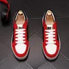 Men Fashion Business shoes Casual Spring Autumn Punk Style Color matching Rhinestone Trend Male Leather Hip Hop Sneakers Footwear