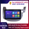 2din Bil DVD-radiosspelare GPS-navigering för Honda Fit Jazz 2007-2016 Rhd Android 10.1 tum WiFi Head Unit