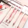 Gel pennor 6 st/pack 0,5 mm kawaii cherry blossoms stjärna svart bläck penna kulpoint flickor barn presentskolekontor Stationery