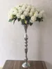 Ljushållare 60 cm 24 Metal Ljusstake Flower Vase Table Centerpiece Event Rack Floor Lead Wedding Decor315Z