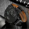 Olm Brand Smooth Luster Celebrity Quality Quartz Watch Compass Mens Watches Dual Horon Hora Dial Large Masculinity Wristwatches5199373