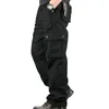 남성 바지 조깅하는 헐렁한화물 캐주얼 멀티 포켓 군사 전술 남성 겉옷 육군 똑바로 바지 긴 바지