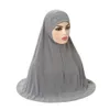 Högkvalitativ mediumstorlek 70 * 70cm Muslim Hijab med rhinestones Dra på islamisk halsduk Head Wrap Headwear Bön mode