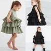 Summer Gown Girls Princess Dresses Cake Kid Girl Party Tutu Dress Sleeveless Birthday Dress For 1 2 3 4 5 6 Years old Clothes Q0716