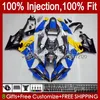 Injection Mold Bodys For BMW S-1000RR S 1000RR 1000 RR S1000-RR 09-14 19No.3 S1000RR 09 10 11 12 13 14 S1000 RR 2009 2010 2011 2012 2013 2014 OEM Fairings Kit blue yellow