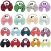 Girls 4Inch Solid Cable Knit Hair Bow Skinny Nylon Headbands Baby Knotbow Elastic Nylon Headband Kids Hair Accessories