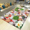 Alfombras de flores 3D, felpudo para pasillo, dormitorio, sala de estar, océano, alfombras para niños, cocina, escaleras, alfombras antideslizantes para pasillo de Hotel