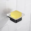 Badaccessoire Set Zwart roestvrijstalen wandmontage handdoek Papierhanger Soap Dish Badkamer Douche WC Reinigingsborstelhouder Hardware Accessori