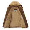 Jaqueta casual masculino moda parkas de inverno macho trincheira de pele espessa casaco aquecido algodão casacos quentes de mangas compridas 211206