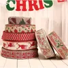パーティーデコレーション1ロール200cmリネンクリスマスギフトボックス装飾リボンサプライクリスマス弓リボンツリーフォール