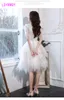 Ldyrwqy夏の韓国版ファッションセクシーな白い社会的な社会的な気質フレンチバーボントガーゼドレス210416