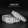 Montres-bracelets Mode S Est Haute Qualité Marque Chenxi Femmes Hommes Couples Loisirs Montre Étanche Carré Céramique Montre-Bracelet Cx-104