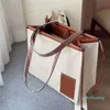 Designer- Canvas Splicing leather tote bags Fashion Ladies Large-capacity Shopping Bag Mommy Bag Women Handbag Shoulder Bag