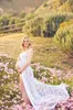 레이스 긴 꼬리 출산 드레스 사진 촬영 출산 임신 사진 소품 여성 의류에 대한 Maxi 드레스 X0902