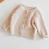Spring Baby Girls Boys Sweater Fashion Knitted Cardigan Jacket Coat Baby Sweater Coat Baby Girls Cardigan Autumn Sweaters 211023