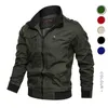 Militaire Jas Mannen Lente Herfst Katoen Windbreaker Pilot Coat Leger Heren Bomber Jassen Cargo Flight Jacket Mannelijke kleding 210707