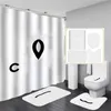 Designer Print Shower curtain Sets Hipster High-grade Four-piece Suit Bathroom Anti-peeping Non-slip Deodorant Must Bath toilet Ma275L