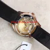 9 Styles Good Factory maakt een informeel horloge transparante rug mechanisch 324 Automatische beweging U1F Rose Gold Rubber Strap horloges polshorloges met dooscertificaat