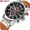 CURREN Orologio Uomo Moda Casual Top Brand Orologi sportivi Orologio al quarzo da uomo Cinturino in pelle Data impermeabile Orologio da polso Reloj Hombre 210407