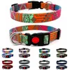 Bohemian Style Pet Dog Collar Bekväm Färgrik Justerbar Säkerhet Spänne Krage Färgtäker Canvas Sublimation Skriva ut designer Bälte 9 färger Stora hundar