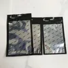 Universal CellPhone Case Bags Épaissi Noir Feuille D'aluminium Transparent Mobile Phone Case Zipper Emballage Sac Pour Samsung Smartphone Cover Shell
