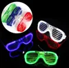 LED Lichtgevende bril Buddy Blinds Party Dance Activities Bar Muziek Festival Cheer Props Flashing BrilTACKLES NET RODE TOPERS SN2937