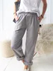 Damesbroek Capris Europese en Amerikaanse zomer nieuwe stijl solide kleur casual elastische high taille rechte broek vrouwen