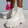 Moda Inverno Mulheres Sapatos Botas de Solução Espessura Engrossar Botas de Salto alto à Prova D 'Água Botas Zapatillas Mujer 211104