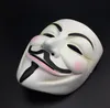 White V Mask Masquerade Eyeliner Halloween Maschere a pieno facciale Puntelli per feste Vendetta Anonymous Movie Guy SN5482