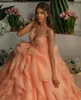 Ruffles Heavy One Shoulder Evening Dress Sequins Puffy Vintage Prom Dresses Women Formal Wear Second Reception Gowns es