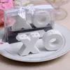 10pcLlot5sets Xoxo Wedding Gift Dekoracje uścisków i pocałunków ceramiczne solone pieprz solne do ślubnej imprezy prysznicowej Favors2216413
