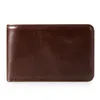 Genuine Leather Wallet Men's Business Card Holder Man Mini Ultra Thin ID Bank Bag Pocket Wallet Blocking