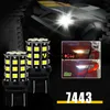 Feu de recul universel 7443 7440 33 SMD, 2 pièces, ampoules de voiture LED blanches 660LM, feux arrière de remorque, accessoires de réglage de voiture