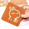 Drewniane Cute Cartoon Różne Kształty Potholder Miska Mata Podkładka Zastawa Stołowa Potholder Herbata Coaster XG0135