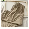 Neploe Summer New Fashion Solid Women pantalon coréen High Wide Jam Le jambe Pantal