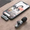 K1 K9 Microfones de lapela com redução de ruído sem fio Microfone portátil de gravação de áudio e vídeo para smartphones iosAndroid