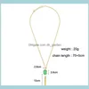Colliers Pendants Jewelry Womens 75cm de long Boho 18K Gold Chain drusy Collier pendentif pour les femmes