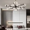 Lampes suspendues Design de luxe Crystal Glass Rod Lustre Moderne Noble Cercle Rond Noir Or Éclairage Pour El Lobby