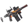 M416 전기 자동 소프트 총알 장난감 총 블래스터 모델 어린이를위한 블루 스 모델 권총 소총 소년 생일 선물 CS 싸우는 이동