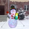 1.5m Inflatable Snowman Glowing Merry Christmas Outdoor Decoration LED Light Up Giant Party Year 2022 Christmas Decoration 211109