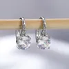 Boucles d'oreilles en pierre de zircon en cristal en cristal