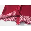 Женские V-образные вырезывания контрастность ромб шаблон открытой вязать джампер на толчок свитер винтажные вязаные кардиганы 210512