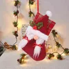 H056 Moda de Natal 3d Gnome Sock Sock Presente Saco de Doces para Lareira Pendurar