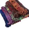 Ricama Hijab Fiore Sciarpa Scialli Musulmano Cotone Pashmina Silenziatore Grandi Involucri Moda Lunga Pashmina 180 * 90 cm