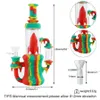 Unikalny kształt palenia wavehahah Glas Oil Rig Bong Rura Bubbler Dab Pokaż Room Kolorowe platformy