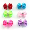 Dog Apparel 100pcs Handmade Pet Hair Bows Rhinestone Variety Lace Ribbon Bow Dogs Grooming Accessories Supplies